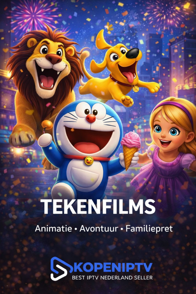 Animated characters celebrating with joy poster